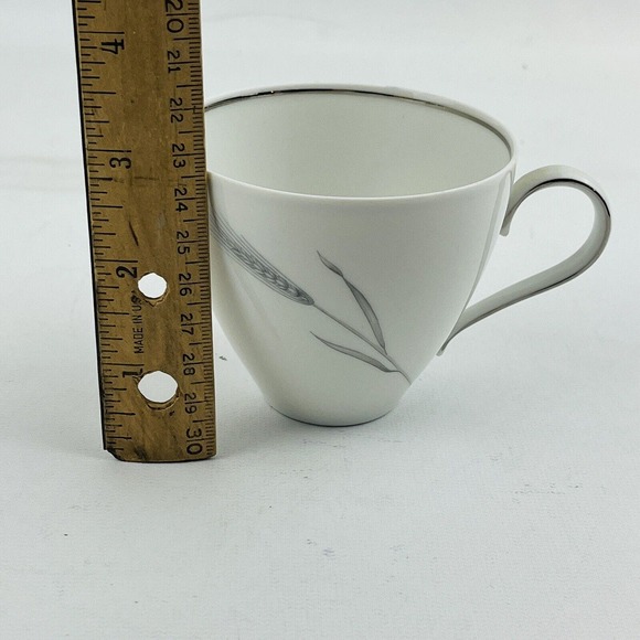 Johann Haviland Silver Wheat Flat Cup & Saucer Set Silver Rim - Picture 8 of 13